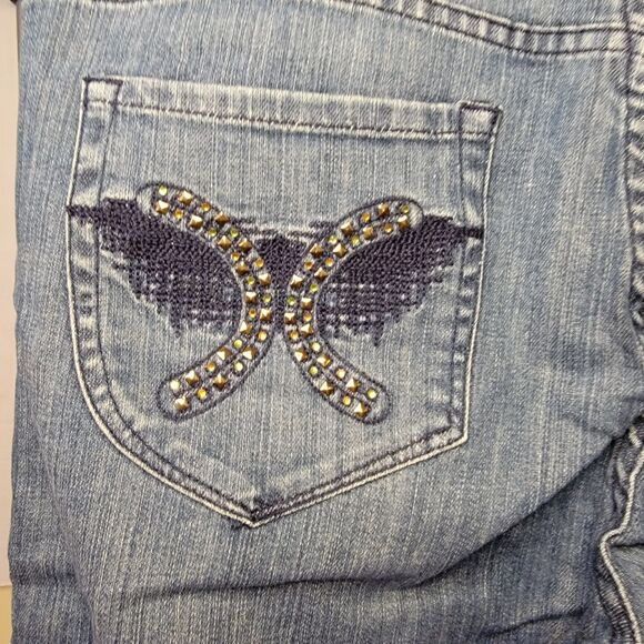 Ooh La La Bootcut Boogie Denim Jeans w/ studs on Pockets - Size 14 - Picture 1 of 5